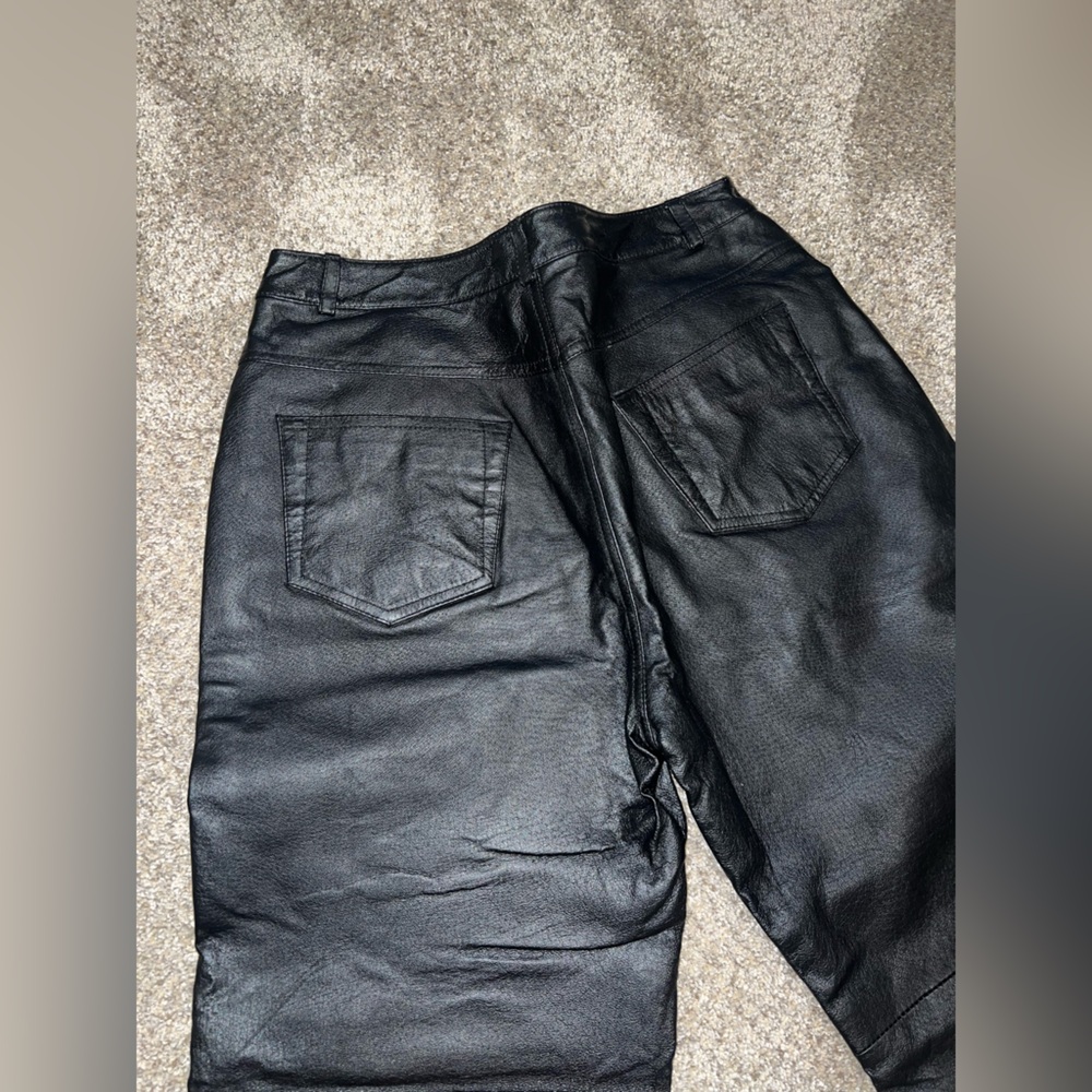 Vintage Bagatelle Black Leather Pants - Picture 8 of 10